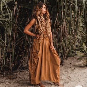 Copper Boho Maxi skirt